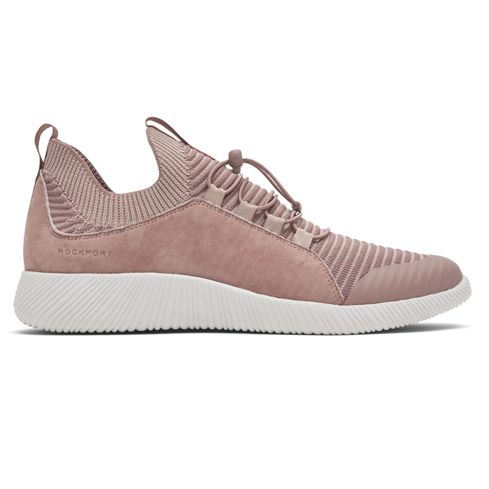 Tenis Rockport Mulher Rosa - City Lites Robyne Knit Bungee - 92801XKDF